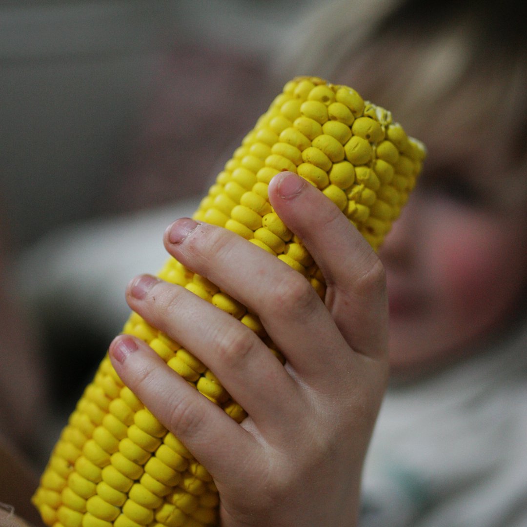 Sidewalk chalk corn