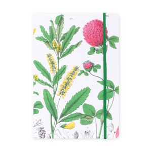 Softcover Book, A5, Red clover flower,  Hortus Botanicus