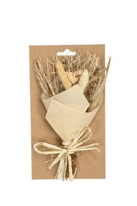 Gedroogd bloemenboeket in display