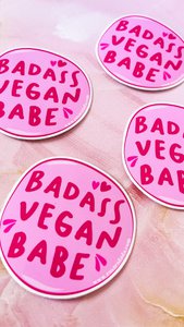 Aufkleber - Badass Vegan Babe