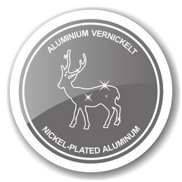 EDZARD sæt med 3 lysestage elg, forniklet aluminium, højde 4,5 cm