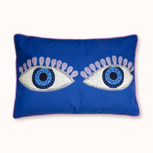 Cushion Case Evil Eyes Blue