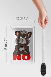 Tin sign saying 12x18cm NO (cat) decoration