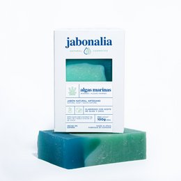Seaweed soap bar, 100g, natural ingredients, Jabonalia brand.