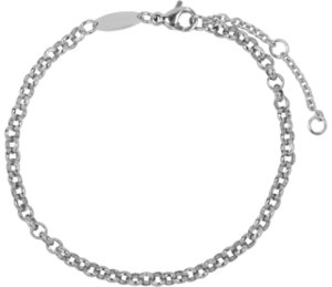 CB42 Round Shackle Bracelet Shiny Steel