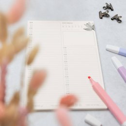 Prikkelarme A5 dagplanner 'Lotus' schrijfblok