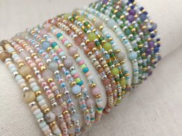 Armband Cinta zonnesteen, zilver of goud roestvrijstaal