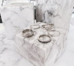 R1067 Rolling Anxiety Fidget Ring Rose Gold Stålfarve