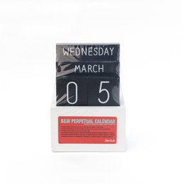 SCHWARZER EWIGER KALENDER AUS HOLZ HF