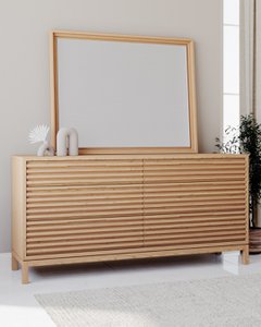 Tanner essenhouten dressoir met zes laden in vlas