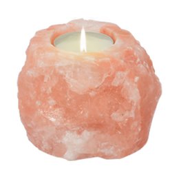 Himalayan salt round tealight holder, 7 cm diameter, orange, 500 gr