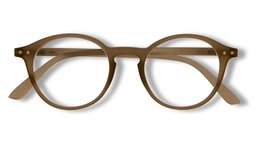 Eyeglasses with prescription strengths +3.00, +1.50, +1.00, +2.50, +2.00. Rectangular frame in a dark teal color.