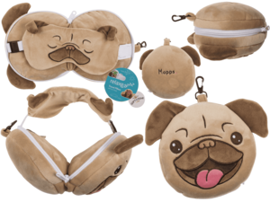 Kids Plush travel pillow with eye mask,
