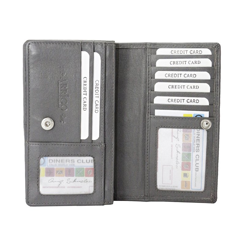 Cartera Mujer Piel Vaqueta - RFID Antideslizante - Cartera Mujer Ideal