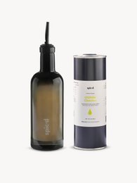  Dark glass bottle olive oil set, night shade black container, pouring spout, premium kitchen oil dispenser.
