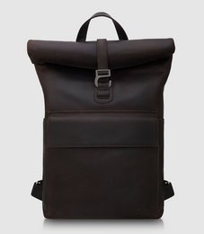 Backpack POLIS Chocolate, a stylish and functional backpack made of durable materials in a chocolate brown color, suitable for everyday use or travel.