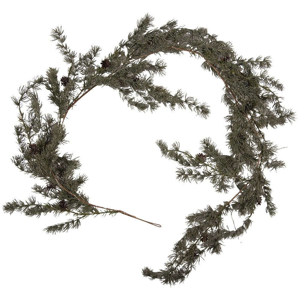 Kerstguirlande 20x7x180 cm / 3xAA Groen Hout