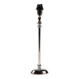  Tall, sleek black and silver lamp base for a kids' night light. Made of durable metal with a smooth, polished finish.