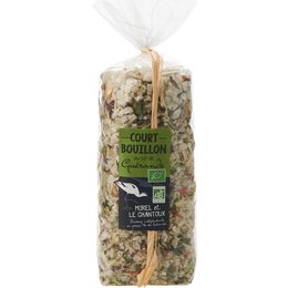 Organic Court-Bouillon seasoning with PGI Guérande salt, 500g bag. Seasoning blend for cooking.
