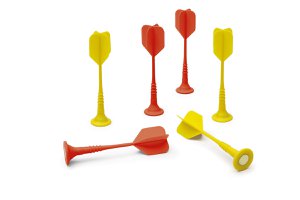 Scratch Active Play: MAGNETISCHE DARTS - VERVANGSET Rood/Geel (set van 6 stuks),