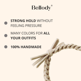 Hårbånd beige - Bellody®(4 stk.) - Stilfulde flettede hårbånd