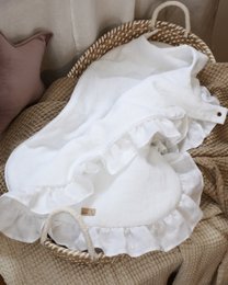 summer linen baby sleeping bag with frills, baby sleeping sack with frills 1 TOG, 1.5 TOG, 2.5 TOG