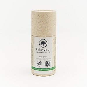 balmyou deodorant stick cypress rosemary (50 g): handmade, grass paper tube, vegan, fresh scent