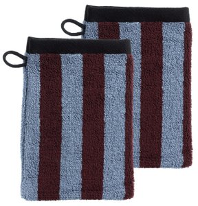 Lot de 2 gants de toilette Charly Myrtille 15 x 21