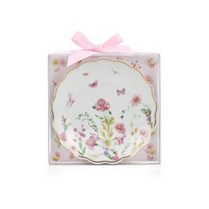 Fleur Pink Porcelain Jewelry Dish By SoapTales