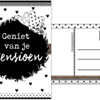 A6 Card with text '' Enjoy your retirement ''