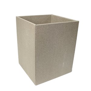 Waschin mand met hoekstralen beige vuilnisbak kan synthetisch leer leer