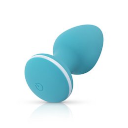 Plug Anal Vibrador Cala Azul - Blanca