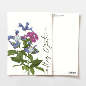 Postkarte 'Alles Gute' mit lila Blumen, FSC zertifiziert