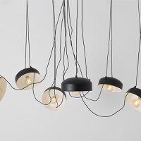 Hanging lamp POPO FLAT L 6 - black