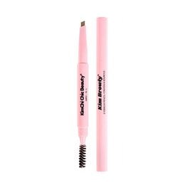 A pink, retractable eyebrow pencil with a spoolie brush on the other end. Ideal for defining and shaping eyebrows.