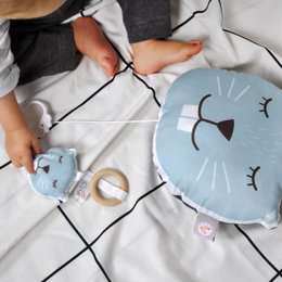 Cuscino musicale Castor blu