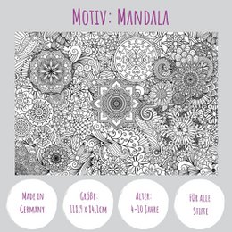Ausmal-Tischdecke aus Papier - Motiv "Mandala"