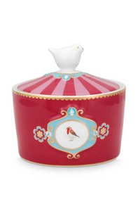 Sugar Bowl Love Birds Medallion Red-Pink 300ml