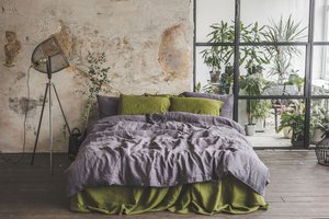 Linnen beddengoedset voor VK/EU in verschillende kleuren en maten