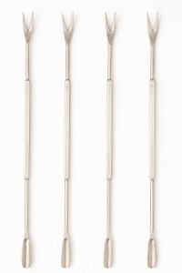 4-piece stainless steel shellfish cutlery set-double-sided Shellfish Scrapers / crab forks-Tools for lobster, oysters, crab & shrimp-seafood set