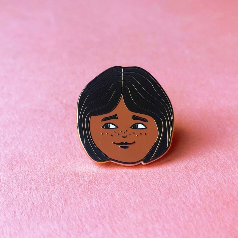 Independent Girl Pin, hard enamel