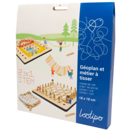 GEOPLAN & WEBWEBSTUHL - 2 IN 1 -
18 x 18 cm – 1 Stück – 1 Farbe