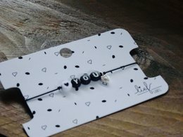 Bracciale Ti amo Bianco e nero