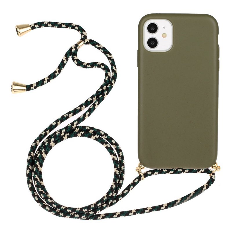 Lunso - Bagcover med ledning - iPhone 11 - Army Green