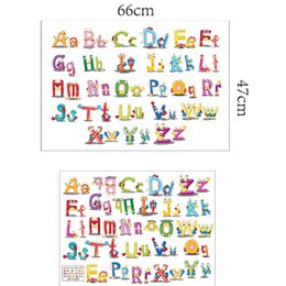 Bunte und lustige Buchstabenaufkleber