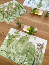 Artipics placemats soft green placemats washable plastic 4 pieces each 42 x 30 cm pastel green simple table decoration for the kitchen, dining area, guests, indoors, outdoors