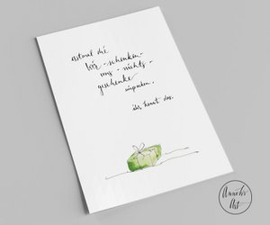 Postcard | Christmas card | First, wrap the “we don’t give each other anything” presents