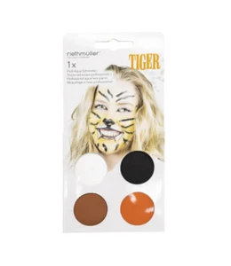 Schminkset Tiger – 4 kleuren (Amscan)