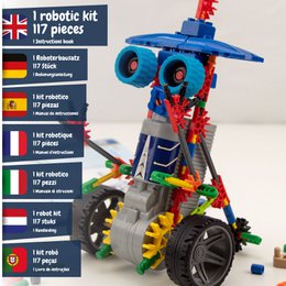 Science4you - Deltabot Roboterbausatz für Kinder 8-14 Jahre - Bauen Sie Ihren eigenen Roboter mit diesem Bausatz, Robotik-Bausatz mit 117 Teilen, Lernspielzeug für 8-Jährige, Stammspielzeug ab 8 Jahren