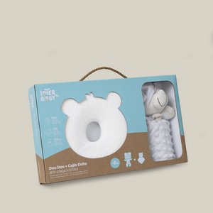SET PLAGIOCEPHALIA KISSEN + DOUDOU - GRAU